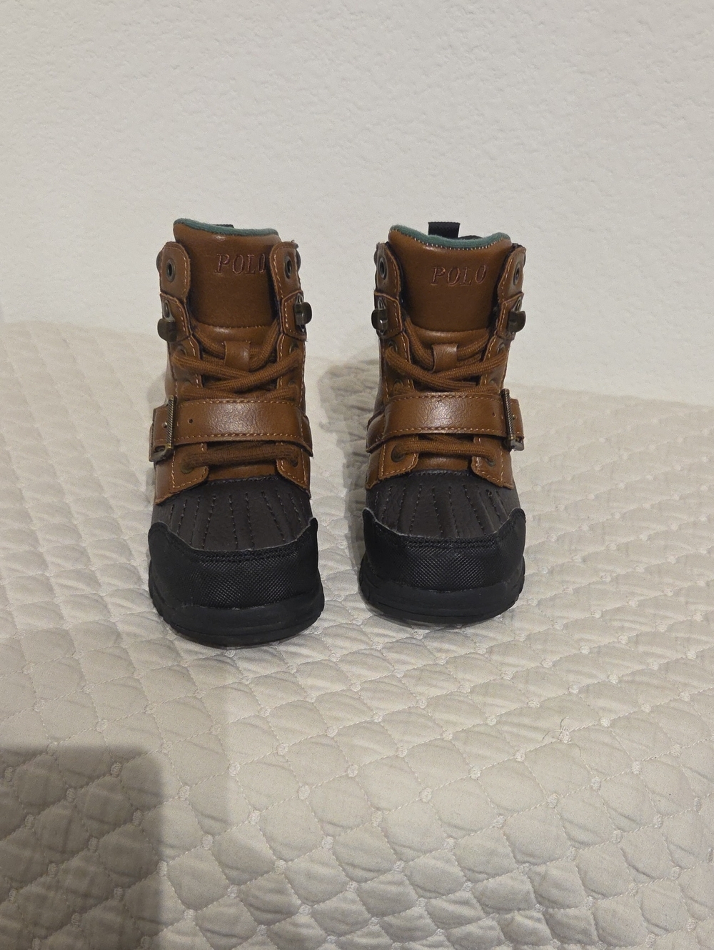 Polo by Ralph Lauren Brown and Black Kids Outdoor Boots